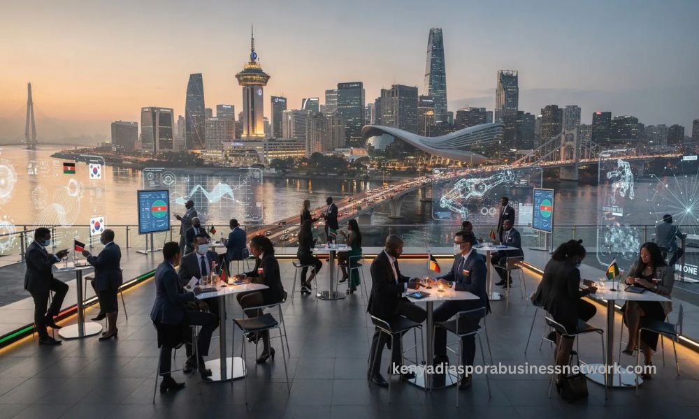 Kenya, Korea seek to deepen ties through technology, investment Kenyan and South Korean leaders and business professionals networking to strengthen technology and investment ties