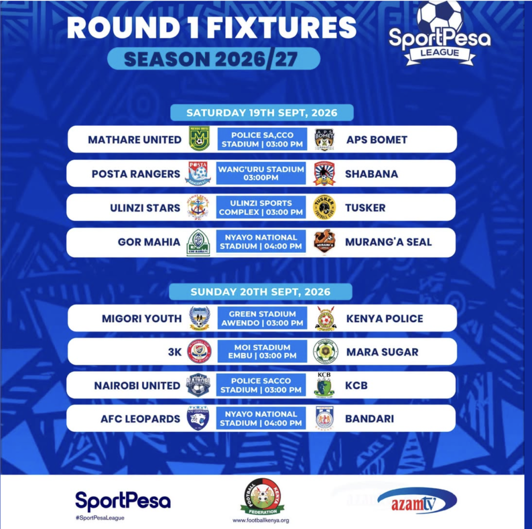 2026/2027 Sportpesa League to kick off this Saturday 2026/2027 Sportpesa League to kick off this Saturday