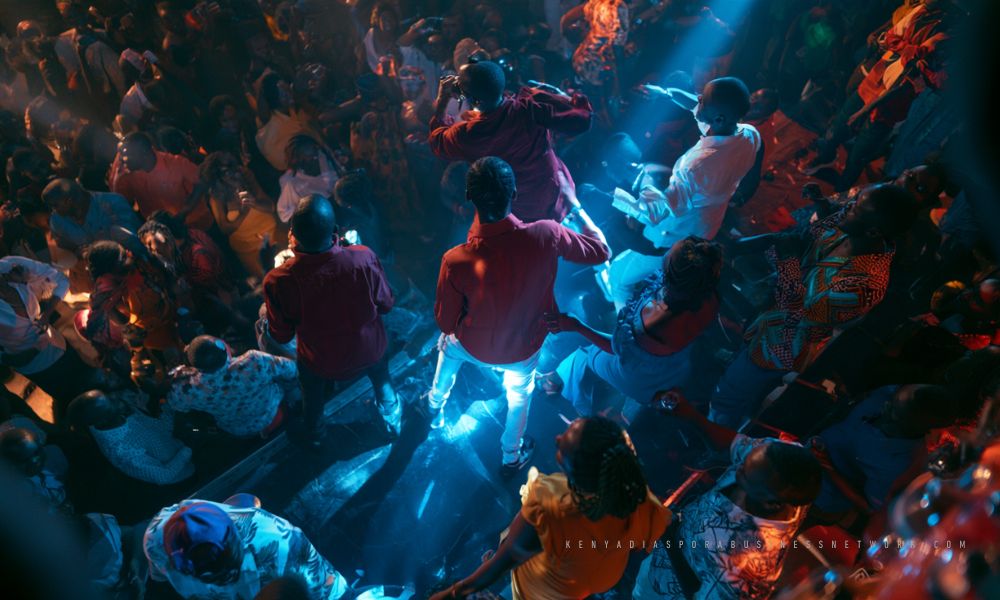 Aerial scene of Kenyan entertainment stage
