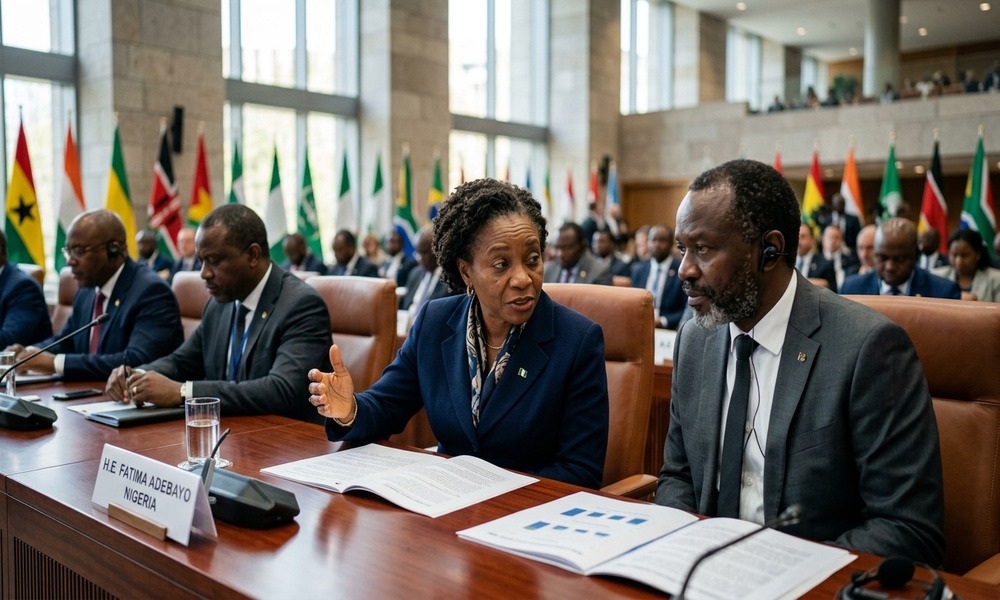 Distinguished African diplomats and delegates at international cooperation summit