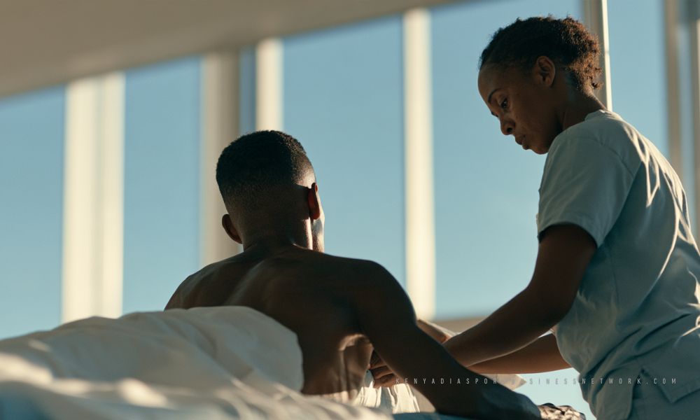 Patient undergoing a medical checkup