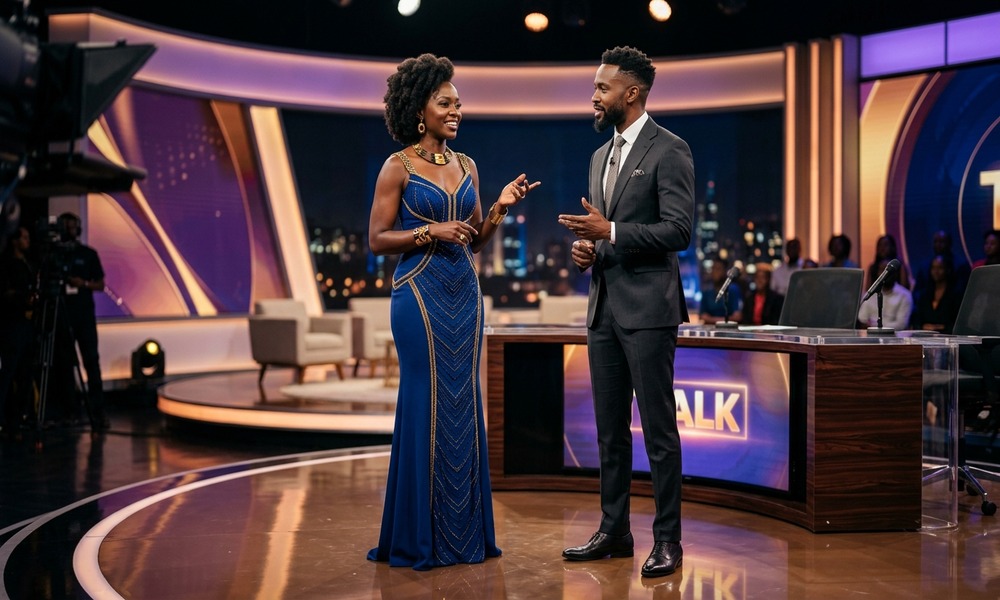 Trisha Khalid becomes new co-host as Mr Right Kenya returns for Season 5 African television co-hosts presenting on modern broadcast studio set in Nairobi